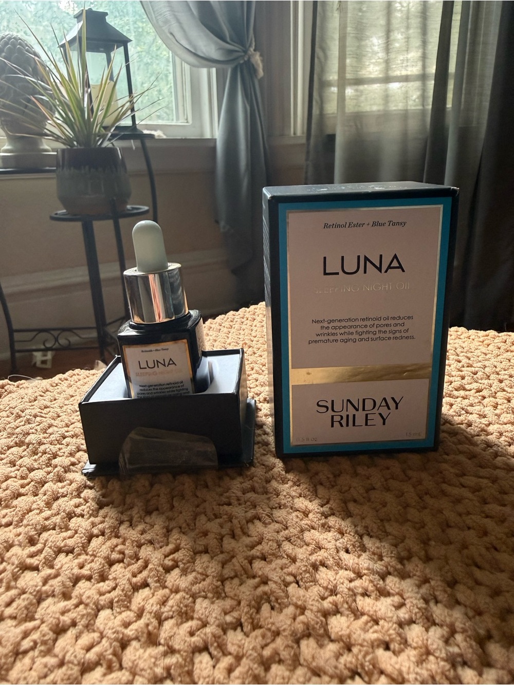 Sunday Riley Luna Sleeping Night Oil - Blue and Gold Packaging